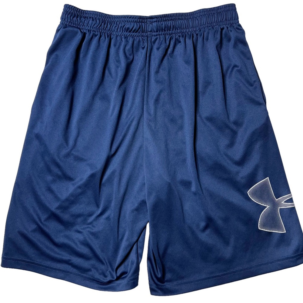 Under Armour Tech Graphic Loose Fit Performance Athletic Shorts Navy Men’s Sz L